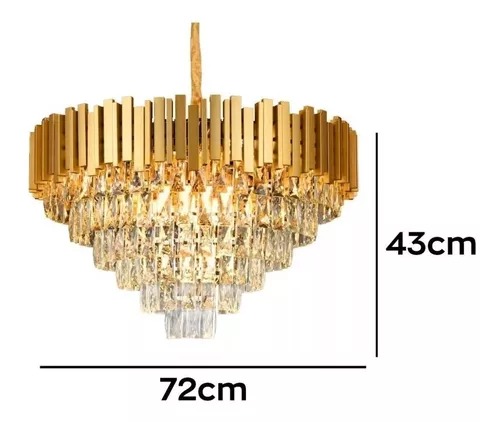 Lustre Pendente de cristal Legitimo retangular dourado com design moderno, ideal para sala de jantar, quarto e comércios, da marca Sindora. DCD00459  Lustres Gênesis - o melhore site da Internet para comprar Lustre Sindora